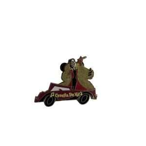 Cruella De Vil Smoking Cigarette Red Car Disney Store Pin Magical Music Moments